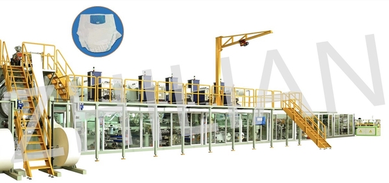 Máy làm tã cho người lớn siêu mỏng thoáng khí 200m / phút
